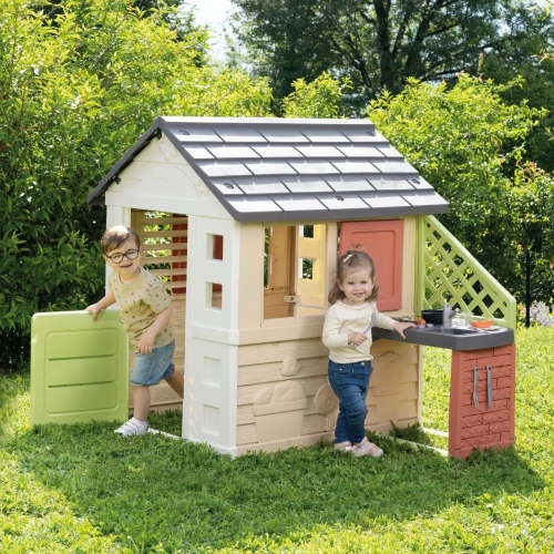 SMOBY LIFE DOMEK OGRODOWY DLA DZIECI NATURE Z KUCHNIĄ 810739