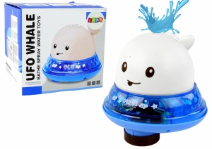 Wieloryb Tryskający Wodą z Podstawką Zabawka do Kąpieli Biały