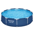 Basen Ogrodowy Stelażowy 305 x 76 cm Niebieski Klasyczny Bestway 56677