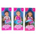 Mini Laleczka Kaibibi Długie Włosy Kolorowa Sukienka 12 cm Mix