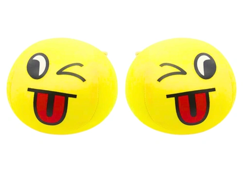 Miękka Piłeczka Piłka Buźka Emoji Żółta 9cm