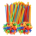 Klocki Konstrukcyjne Słomki Straws 3D 4D W Kuferku Kolorowe 1000 el.