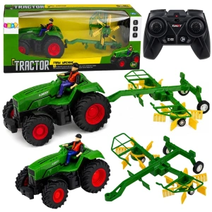 Traktor Rolniczy ze Zgrabiarką Rolnikiem Zdalnie Sterowany RC Światła 1:24