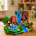 Zestaw Klocki Magnetyczne Kostki Sześciany Piksele Las 3D 100 el.