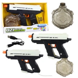 Elektryczny Pistolet Na Wodę Automatyczny 10m Czarno Biały 800ml (1)