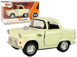 Metalowe autko klasyczne z otwieranymi drzwiami i dźwiękiem Lean Toys