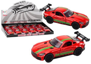 Auto sportowe metalowe 1:32 czerwone z dźwiękami