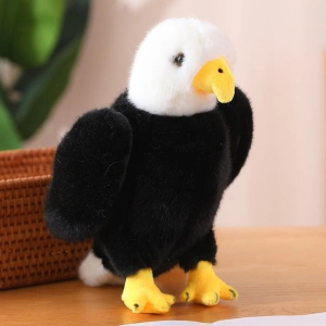 Pluszowy orzeł czarno-biały 25 cm Lean Toys
