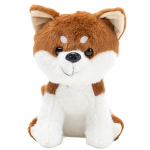 Pluszowa maskotka przytulanka mały piesek Shiba Inu biało-brązowy 20 cm