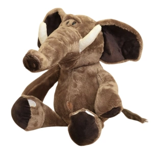 Pluszowa maskotka przytulanka Słoń z dużymi uszami brązowy 22 cm