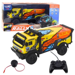 Samochód ciężarowy RC z pilotem i dźwiękiem żółty