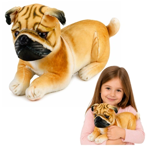 Pluszowy Piesek Mops Przytulanka Maskotka Pluszak Pies Miękki 25 cm