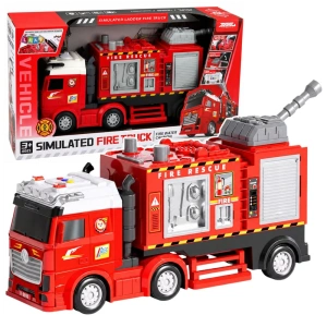 Wóz strażacki z armatką wodną, światłami i dźwiękami