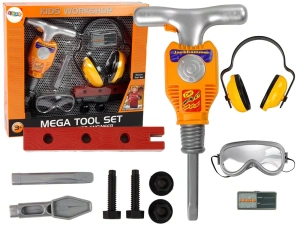 Zestaw majsterkowicza z młotem pneumatycznym i okularami Lean Toys