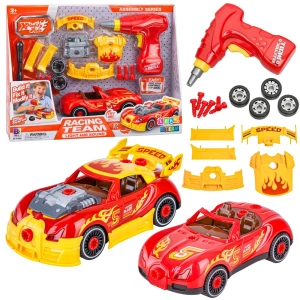 Zestaw do tuningu auta do skręcania z wkrętarką i światłami Lean Toys