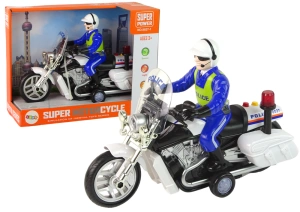 Motocykl policyjny Lean Toys z dźwiękiem i światłem