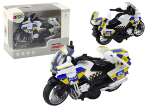 Motocykl Policyjny z Napędem Frykcyjnym, Światłem i Dźwiękiem Lean Toys