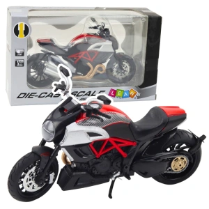 Metalowy motocykl sportowy ze światłami i dźwiękami 1:12