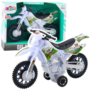 Motor crossowy Off-Road ze światłami i dźwiękami biały