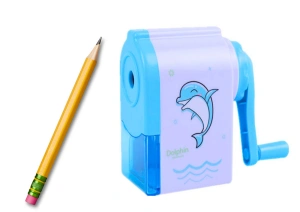 Niebieska temperówka na korbkę Delfin