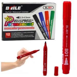 Marker permanentny wodoodporny czerwony 2,5–4,5 mm