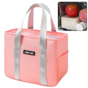 Torba termiczna śniadaniowa Lunch Bag różowa 24 cm