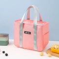 Torba Termiczna Izolacyjna Śniadaniowa Lunch Bag Różowa 24cm