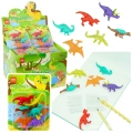 Zestaw Gumek Do Ścierania Zmazywania Szkolne Dinozaury 6szt