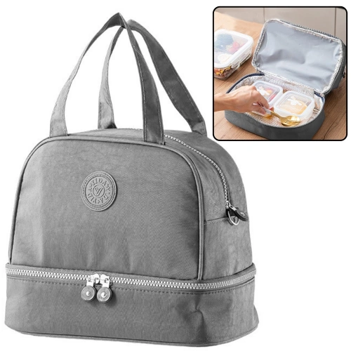 Torba Termiczna Izolacyjna Śniadaniowa Pas z Regulacją Szara 27cm