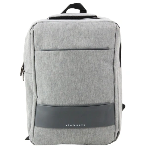 Plecak miejski biznesowy z portem USB, szary, 14 l, 40 cm