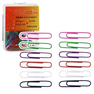 Zestaw kolorowych spinaczy biurowych do papieru 30 mm, 40 szt.