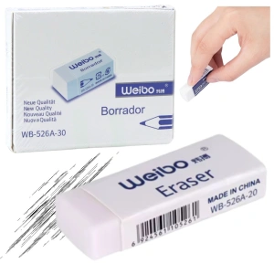 Gumka do mazania Weibo WB-526A-30 biała 4 cm