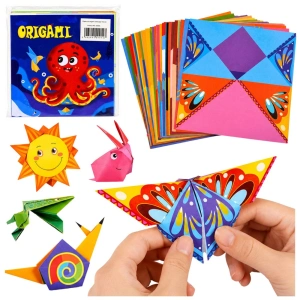 Zestaw do origami – 100 kolorowych arkuszy z książeczką instruktażową