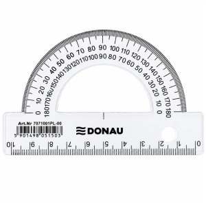 Kątomierz szkolny transparentny 180° 10cm DONAU