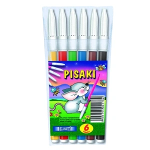 Flamastry pisaki 6 kolorów KAMET