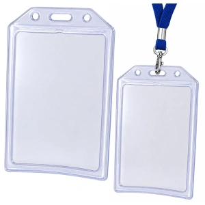 Etui Na Identyfikator Kartę Legitymację Przeźroczyste Pionowe 10,5 x 6 cm