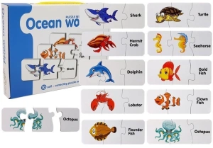 Puzzle edukacyjne Układanka Świat Oceanów – 10 połączeń