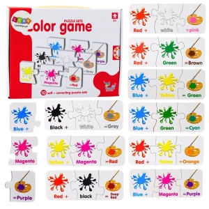 Puzzle edukacyjne Kolory po angielsku – 10 połączeń