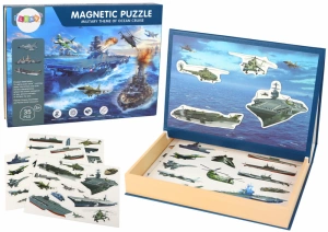 Zestaw edukacyjnych puzzli magnetycznych – statki militarne