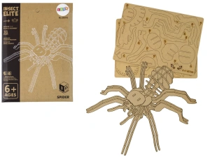 Drewniane puzzle przestrzenne 3D Pająk – 31 elementów