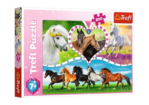 Puzzle - 200 - Piękne konie - Trefl 13248