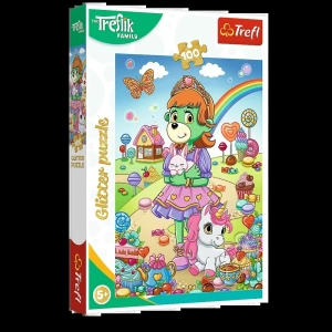 Puzzle - 100 - Rodzina Treflików - Brokatowe Trefliki - Trefl 14833