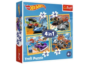 Puzzle 4w1 Pojazdy Hot Wheels Trefl