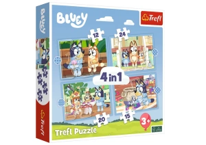 Puzzle 4w1 Bluey i jego świat Trefl 34637