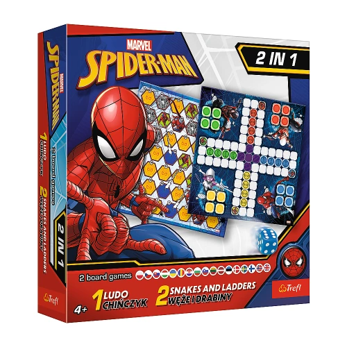 Gra planszowa 2w1 Chińczyk Węże i drabiny Spider-Man Trefl 02419