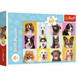 Puzzles - 60 - Słodkie psiaki - Trefl 17374