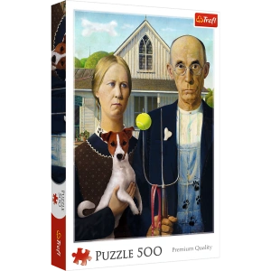 Puzzle - 500 - American Gothic: Psia Edycja - Trefl 37526