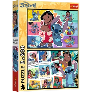 Puzzle - 2x200 - Wesołe życie Stitcha - Disney Lilo and Stitch - Trefl 13334