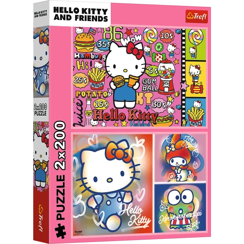 Puzzle - 2x200 - Hello Kitty i przyjaciele - Hello Kitty - Trefl 13336