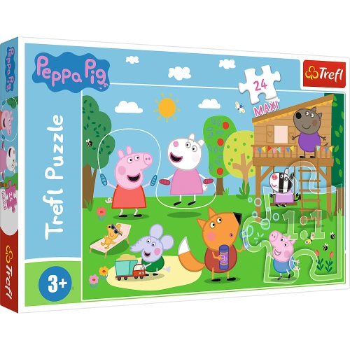 Puzzle - 24 Maxi - Zabawy na polanie - Świnka Peppa - Trefl 14342